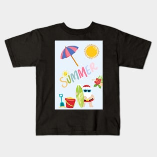 Santa's Summer Vacation Kids T-Shirt